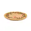Felt coaster 35 cm rond Roodborstje beige