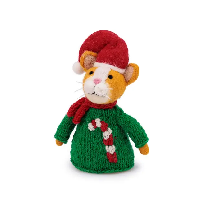 Filz Dekoration Kat Kersttrui Candystick