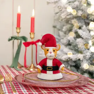 Sjaal met Verhaal Filz Dekoration Kat Kerstman