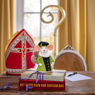 Sjaal met Verhaal Felt Decoration Muis Pietermuis groen