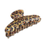 Red Cuckoo Hair Claw Clip Leopard Print brown