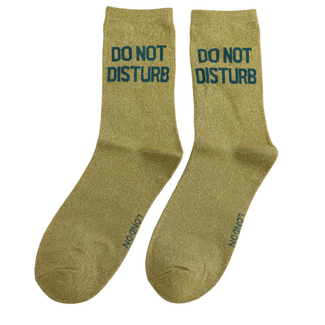 Miss Sparrow Socks Glitter Statement Do Not Disturb