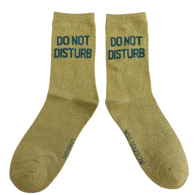 Socks Glitter Statement Do Not Disturb