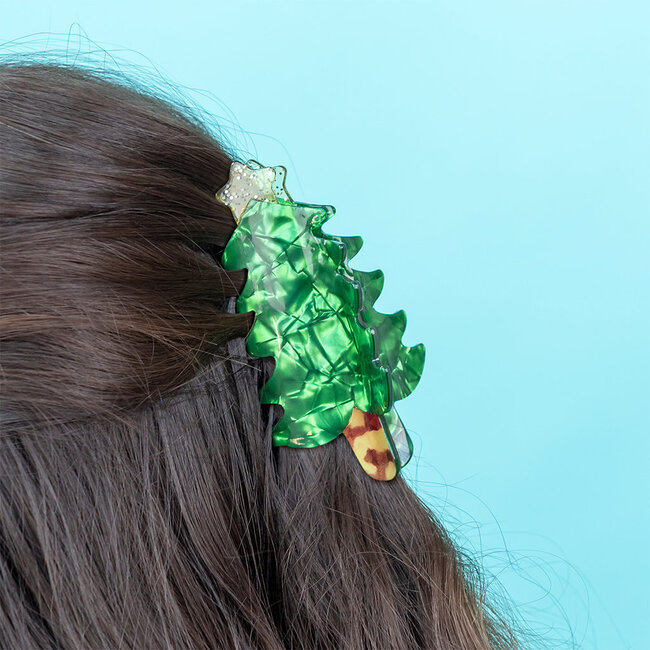 Hair Claw Clip Christmas Tree