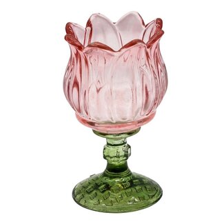 Clayre & Eef Tea Light Holder Flower light pink