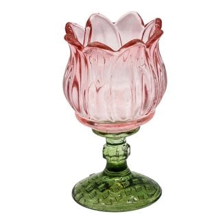 Clayre & Eef Teelichthalter Flower light pink