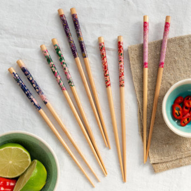 Wooden Chopsticks Flowers Set of 5