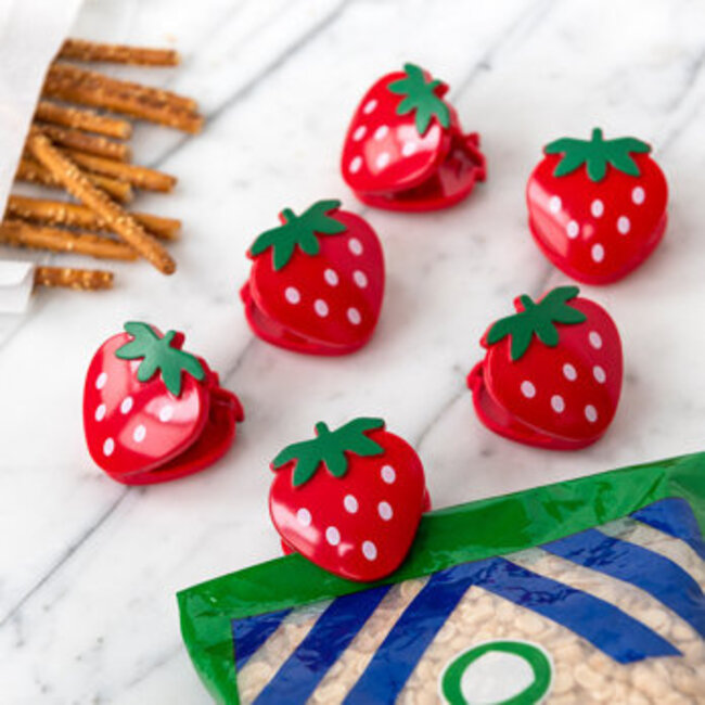 Bag Clips Strawberry Set of 6