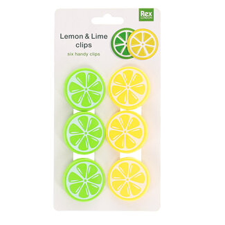 Rex London Bag Clips Lemon & Lime Set of 6