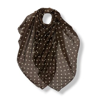 M&K Collection Scarf Polka Dot brown