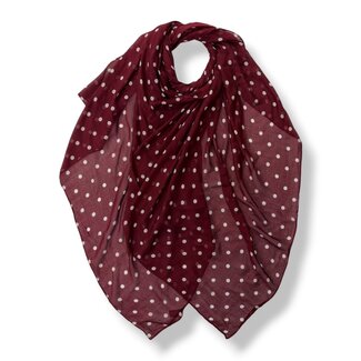 M&K Collection Schal Polka Dot burgundy