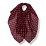 M&K Collection Scarf Polka Dot burgundy