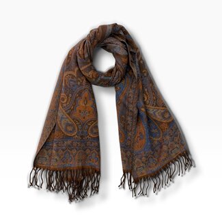 Pure & Cozy Schal Cashmere Mix Vintage Paisley brown/coffee