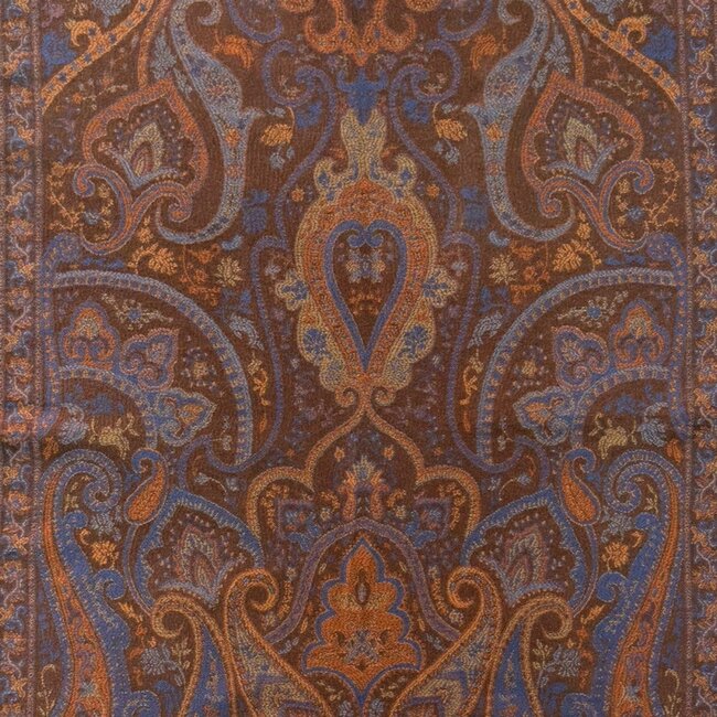 Schal Cashmere Mix Vintage Paisley brown/coffee