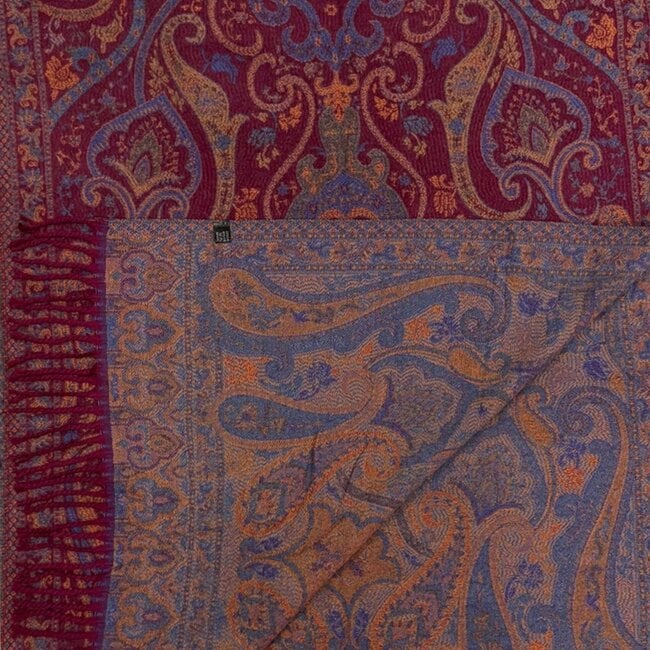 Schal Cashmere Mix Vintage Paisley burgundy/maroon