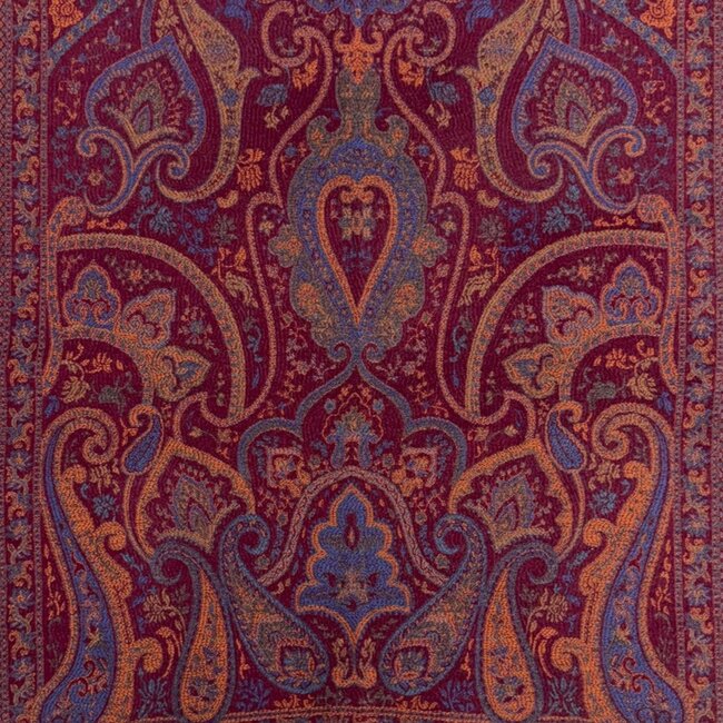 Schal Cashmere Mix Vintage Paisley burgundy/maroon