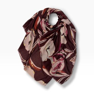 M&K Collection Scarf Wild Rose burgundy