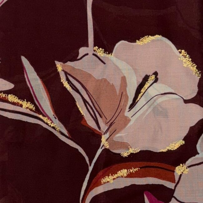 Scarf Wild Rose burgundy