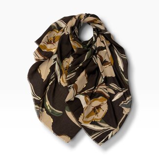 M&K Collection Scarf Wild Rose brown