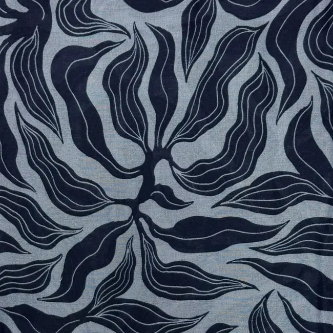 Scarf Dry Leaves navy