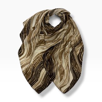 M&K Collection Scarf River brown