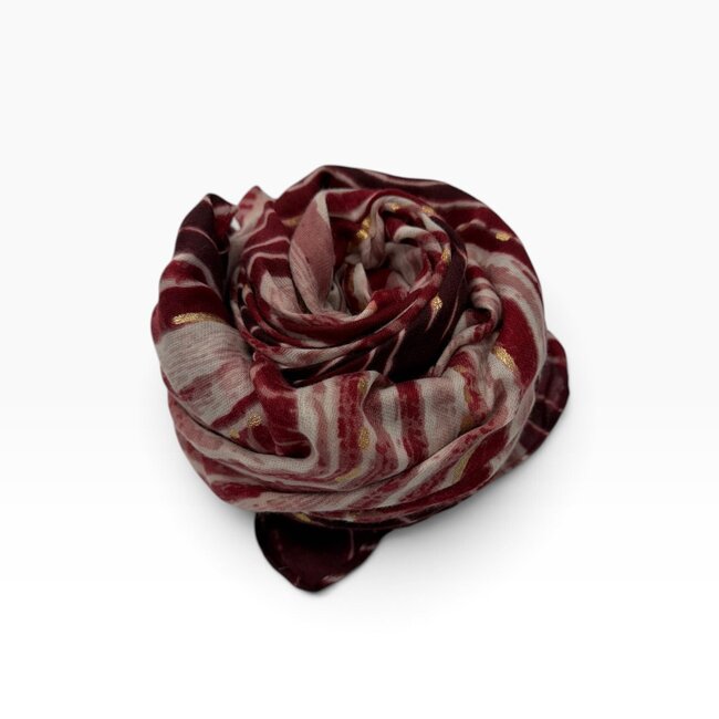 Scarf River burgundy