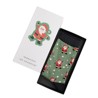 Miss Sparrow Men’s Matchbox Socks Jolly Santa