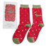 Women’s Matchbox Socks Festive Sausage Dogs