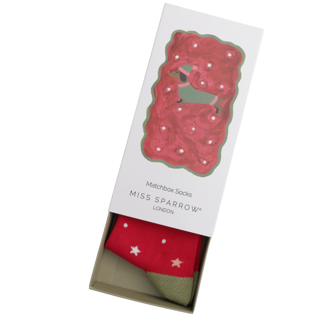 Damen-Socken Matchbox Festive Sausage Dogs