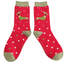 Women’s Matchbox Socks Festive Sausage Dogs
