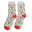 Women’s Matchbox Socks Reindeer & Holly