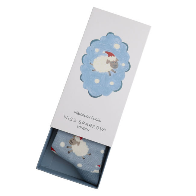 Damen-Socken Matchbox Santa Sheep