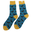 Mens Socks Woolmix Little Sausage Dogs teal