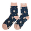 Miss Sparrow Socken Woolmix Winter Owls teal