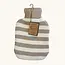 Hot Water Bottle Stripes taupe & white
