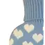 Hot Water Bottle Hearts cornflower & white