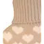 Hot Water Bottle Hearts taupe & white