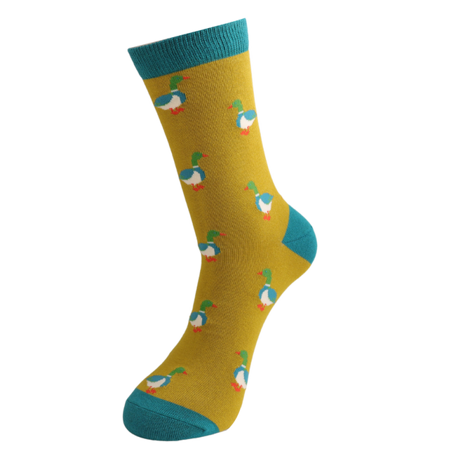 Männer-Socken Bamboo Mallards mustard