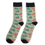 Miss Sparrow Mens Socks Bamboo Sausage Sleigh Dogs green