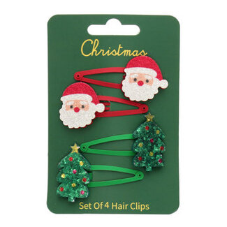 Rex London Hair Clips Christmas Set of 4