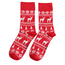 Socks Bamboo Christmas Pattern red