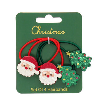 Rex London Hairbands Glitter Christmas Set of 4