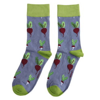 Miss Sparrow Socks Bamboo Root Vegetables navy