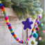 Sjaal met Verhaal Felt Christmas Hanger Ster Kitschmas paars