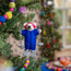 Felt Christmas Hanger Ijsbeer Skiër blauw