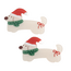Haarklammer Santa Dog Hair Set of 2