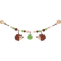 Sindibaba Stroller chain hedgehog brown with rattle