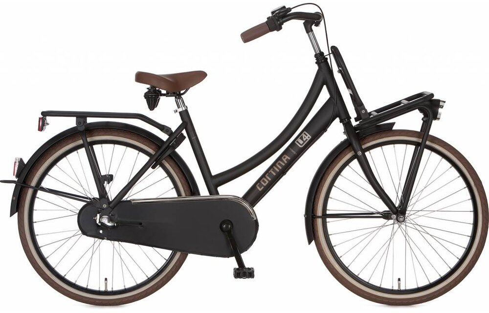 Cortina U4 Transport Mini meisjesfiets 24" 3-speed Jet Black Matt 8+