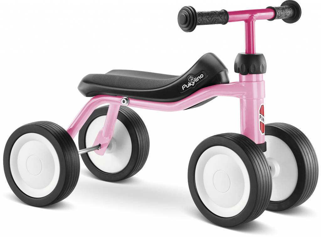 Pukylino oefenfiets met 4 wielen Roze 1+