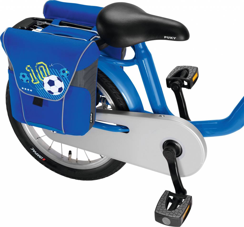 Puky dubbele fietstas DT3 blauw voetbal